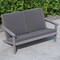 Flash Furniture Gray Poly Resin Loveseat-Gray Cushions JJ-C14022-GY-GG - alternate 3